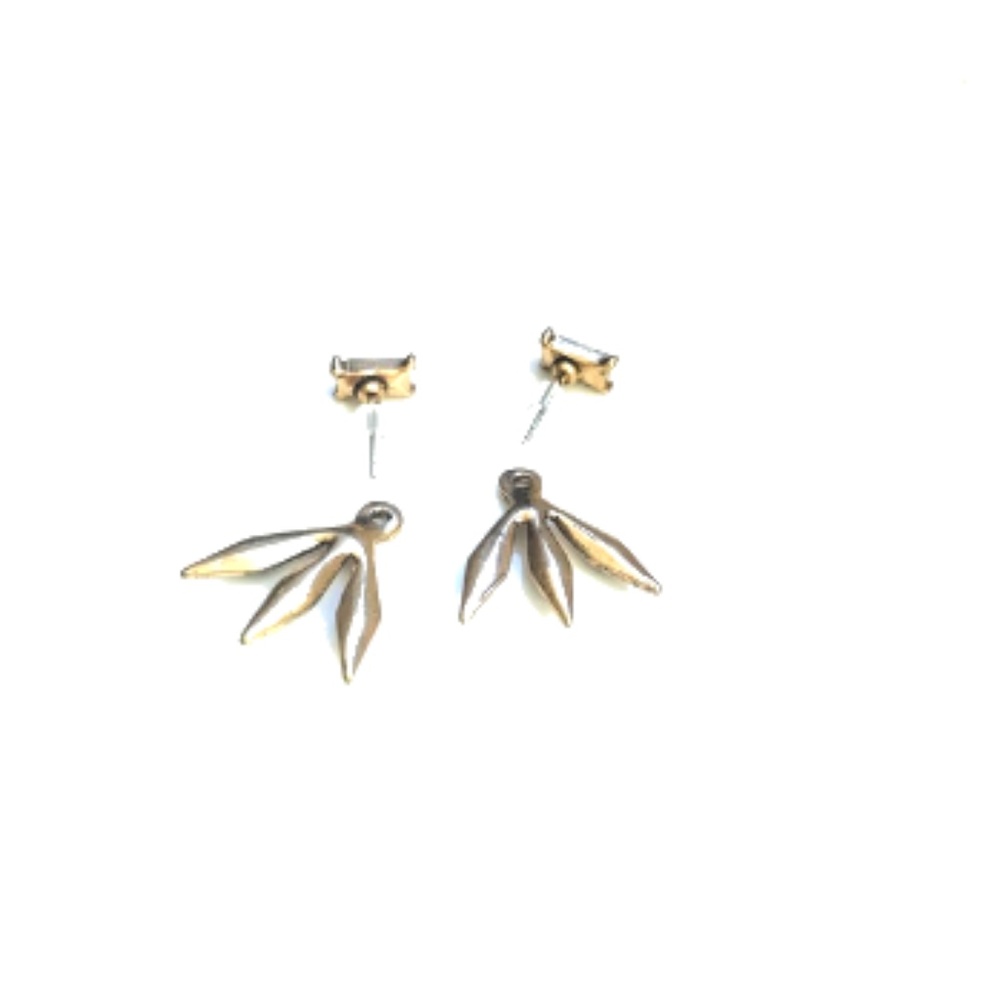 Anthropologie Stud Gold Earrings - Picture 4 of 5