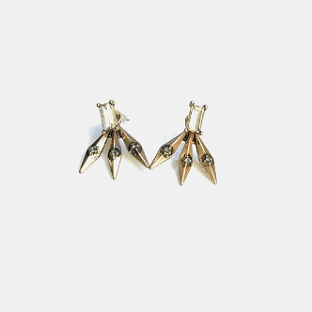 Anthropologie Stud Gold Earrings - Picture 1 of 5