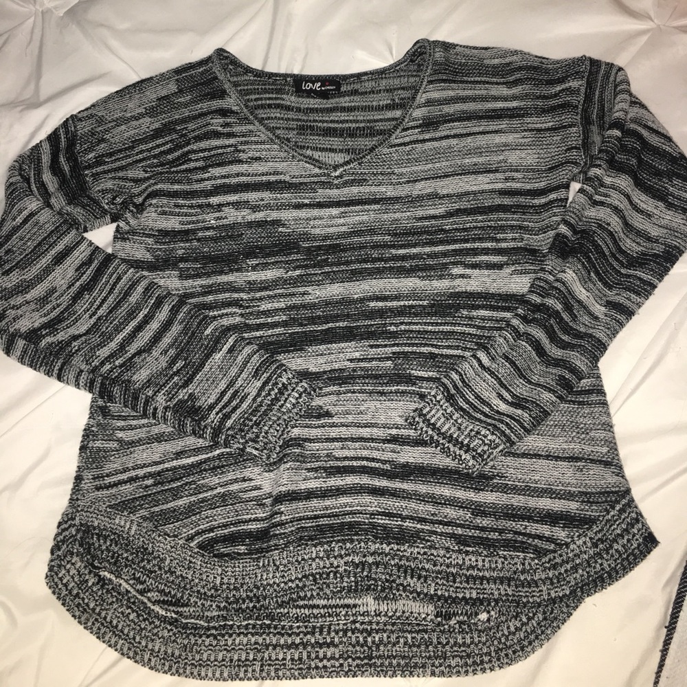 grey sweater