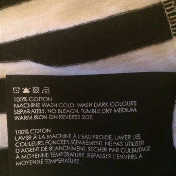 CLUB MONACO STRIPE CAP SLEEVE T-SHIRT - Picture 7 of 7