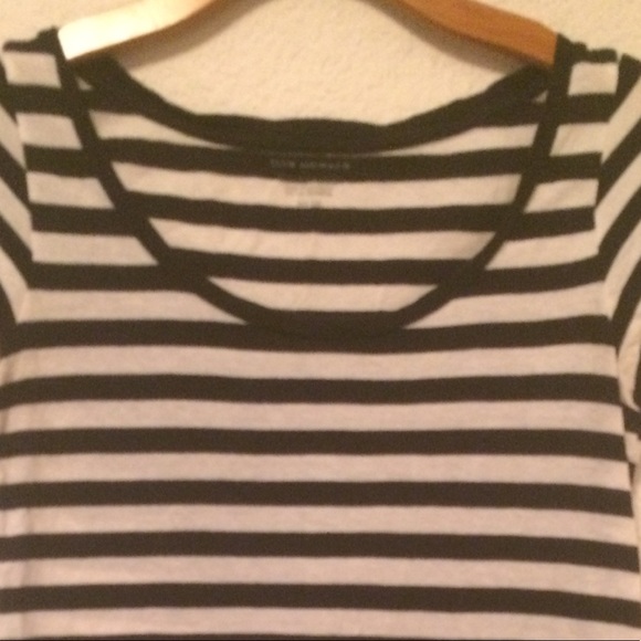 CLUB MONACO STRIPE CAP SLEEVE T-SHIRT - Picture 5 of 7