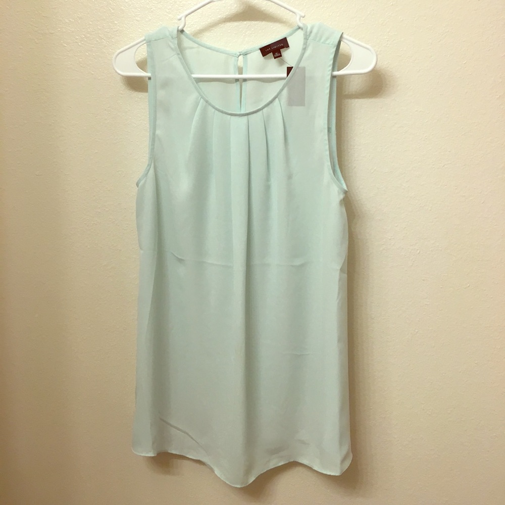 The Limited Sleeveless Medium Seafoam Green Blouse