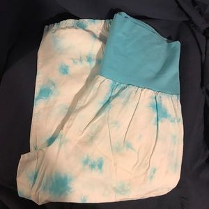 Pink tie dyed Capri pants EUC