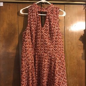 Red floral high-neck Xhilaration dress