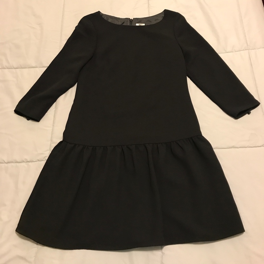 Black J Crew 3/4 sleeves dress