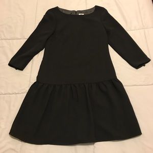 Black J Crew 3/4 sleeves dress