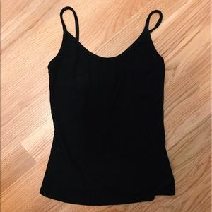 brandy melville black deep back tank