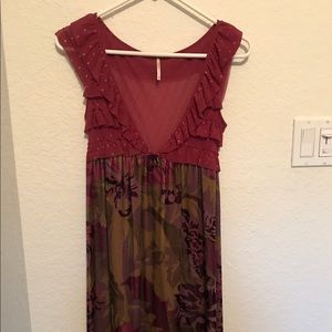 Free People Velvet and Lace Babydoll Dress