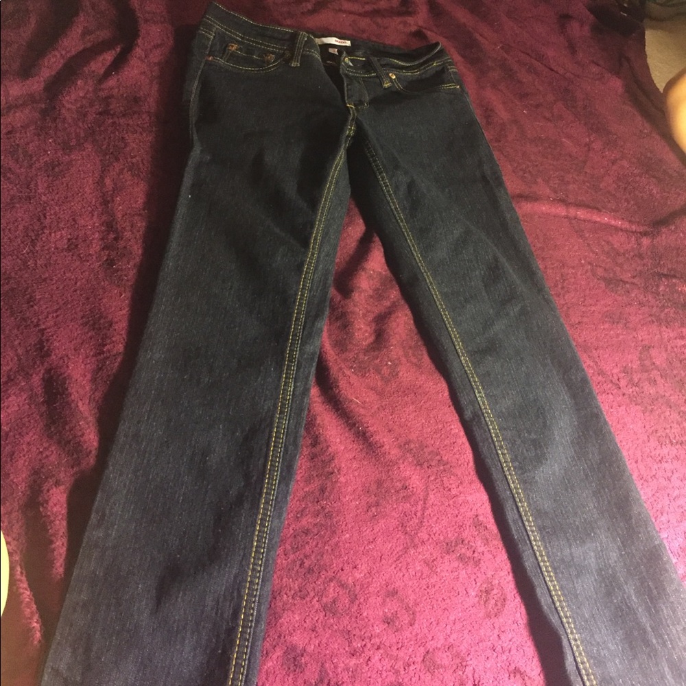 Dark blue jeans