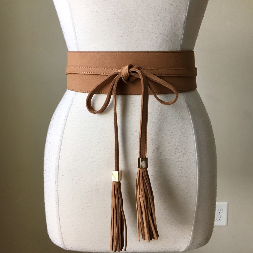 Reversible suede obi wrap tassel belt - Picture 4 of 5