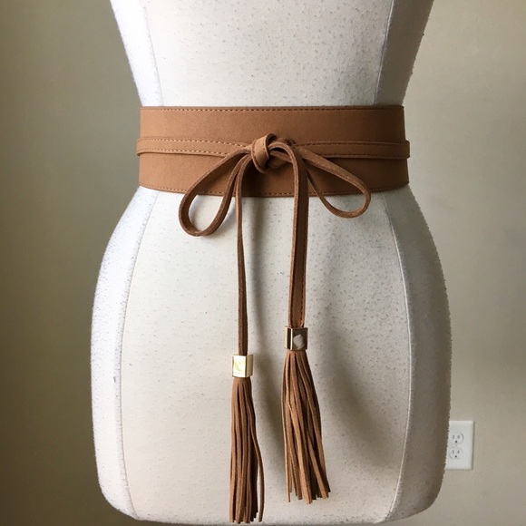 Reversible suede obi wrap tassel belt - Picture 4 of 5