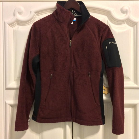Maroon Columbia Interchange Fleece - Picture 1 of 5