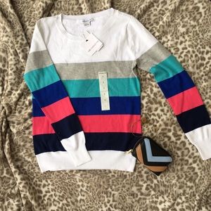 Liz Claiborne NWOT Striped Crewneck Sweater