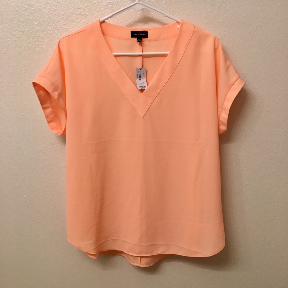 The Limited Blouse Half Sleeve Peach Medium NWT
