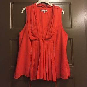Unique red blouse top