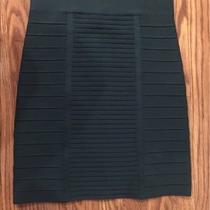 BCBG Maxazria bandage skirt, hunter green.
