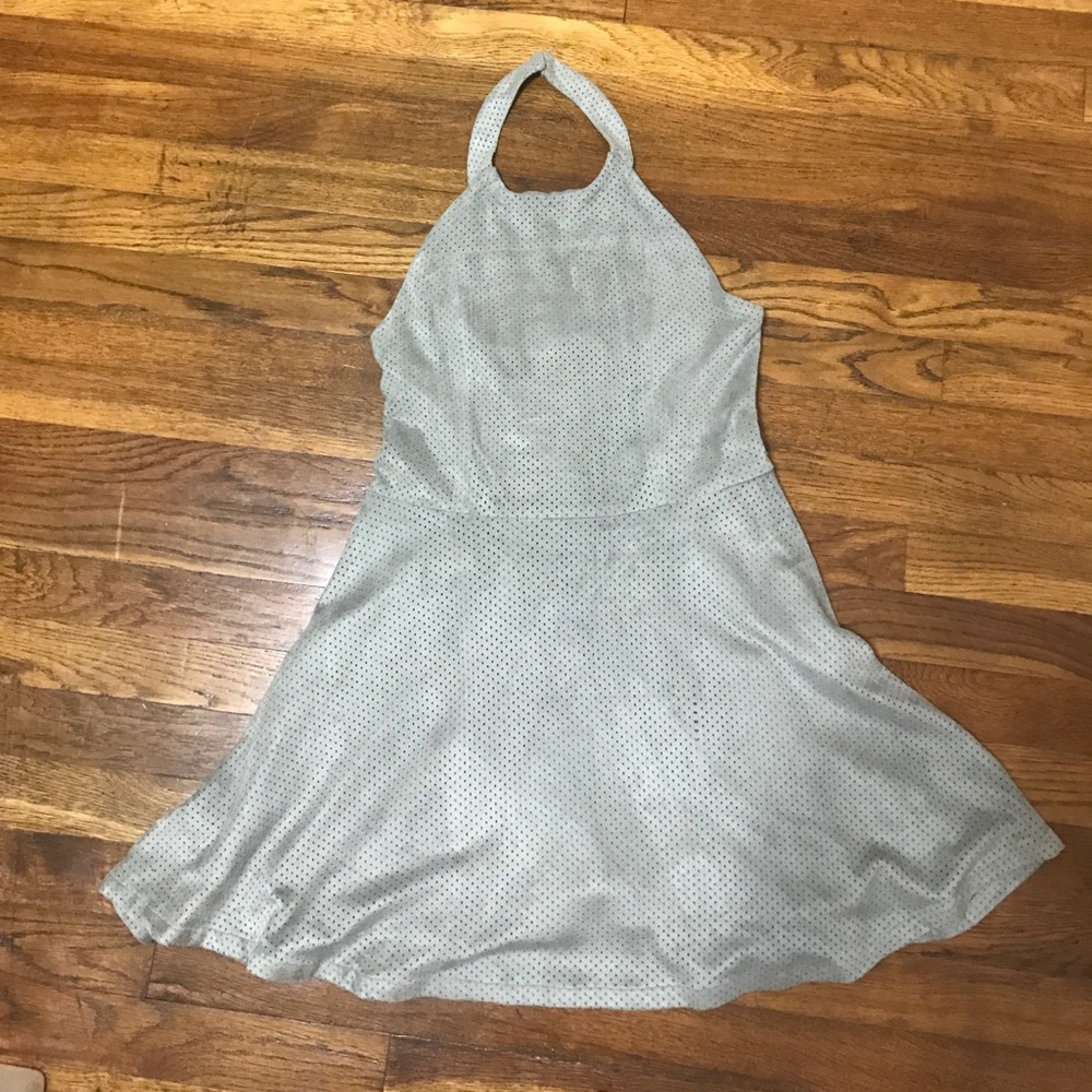 Grey Halter Skater Dress - Picture 1 of 3