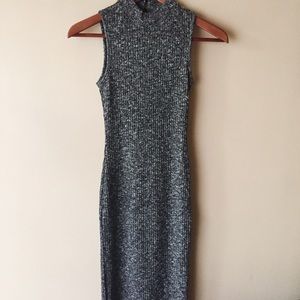 SOLD- NEW black pepper knit midi dress