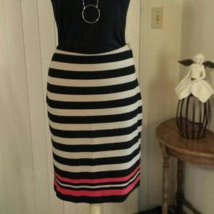 Striped Knit Pencil Skirt  Sz 12
