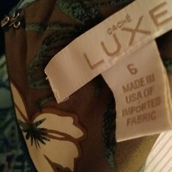 Cache luxe halter silk dress in blue size 6 - Picture 4 of 4