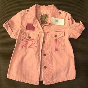 Da-Nang child's soft corduroy embroidered shirt