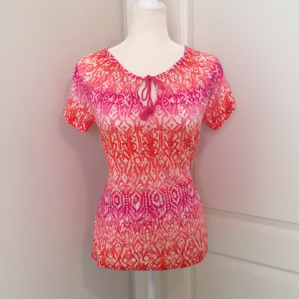 Lauren by Ralph Lauren Peasant Top Blouse Shirt