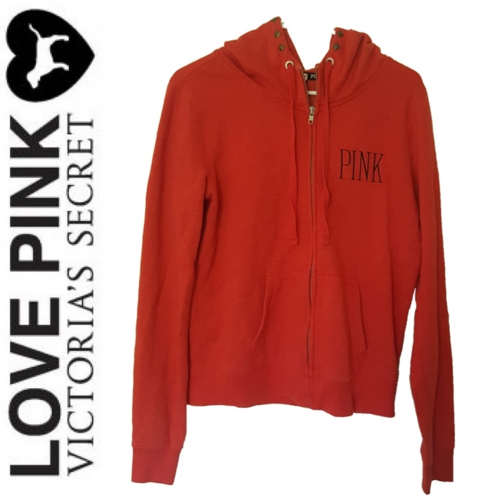 VS PINK Studded Red Hoodie Medium