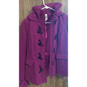 NEW - Hydraulic Coat, Magenta Colored, Toggle Coat