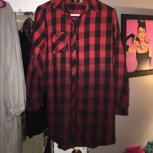 Flannel shirt dress