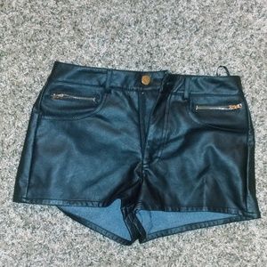 F21 Faux Leather Shorts