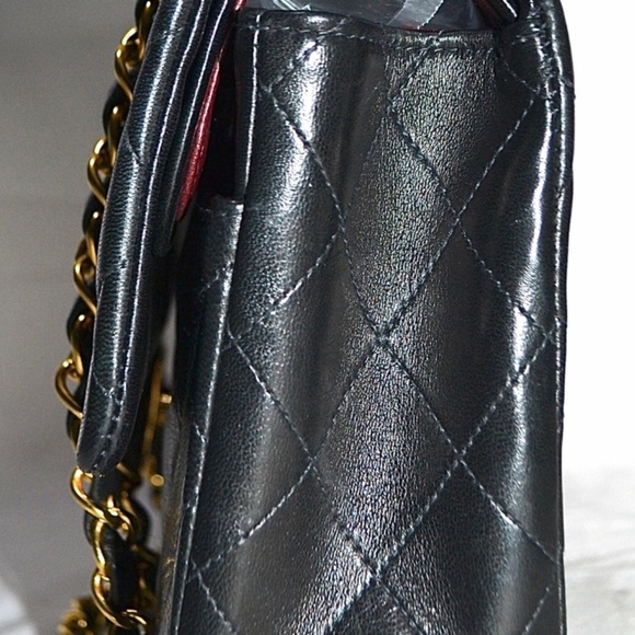 Authentic CHANEL 2.55 Black Lambskin Medium - Picture 6 of 6