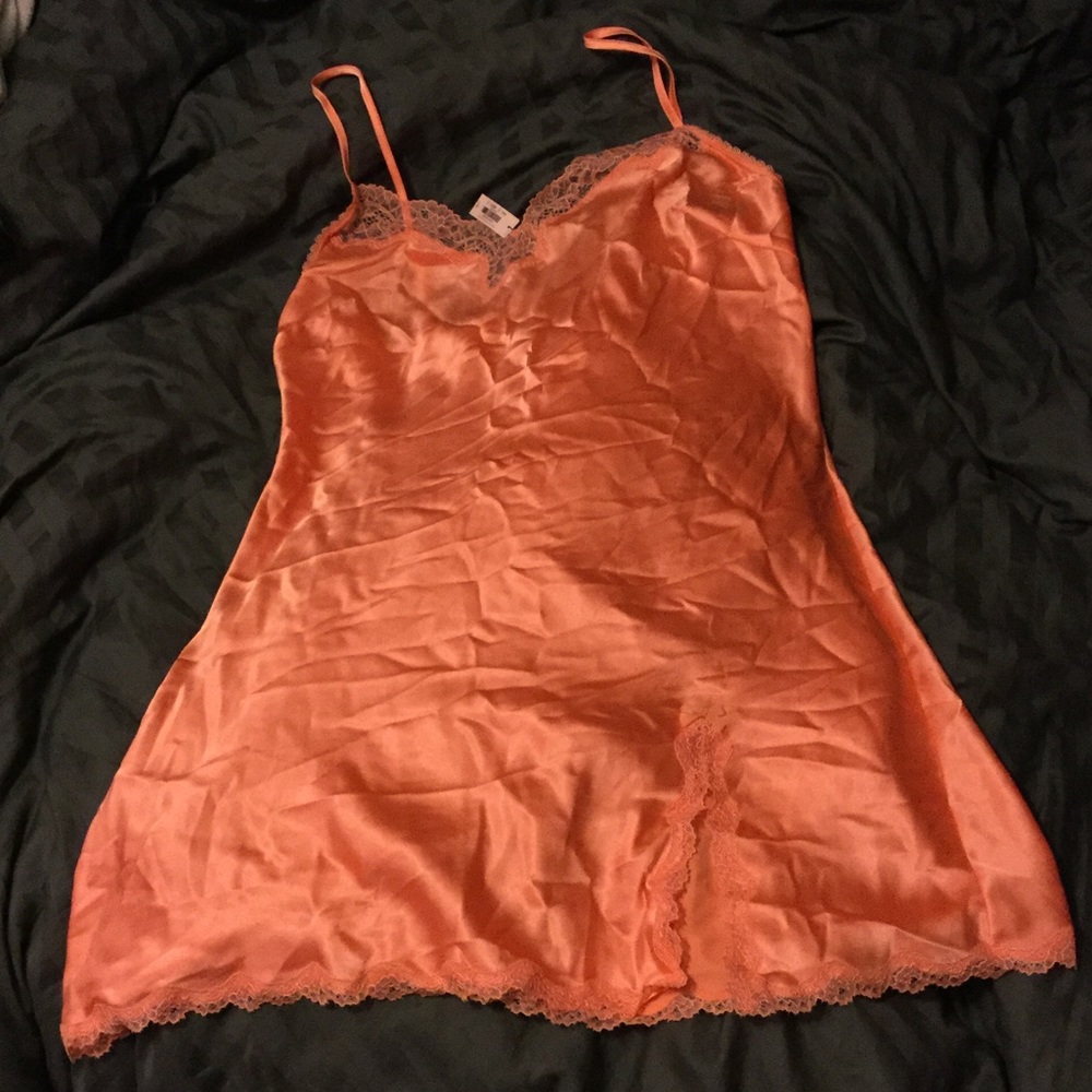 Silky Peach Victoria Secret Night Gown