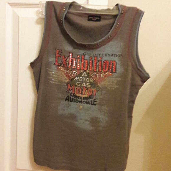 Skinny Minnie Tops - SUPER COOL SHIRT,  LOTS OF BLING ON FRONT