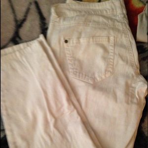 Freedom Flew straight leg white jeans