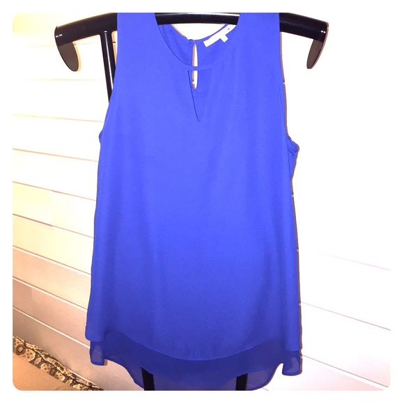 Violet & Claire Tops - Violet & Claire Blue Sleeveless Blouse