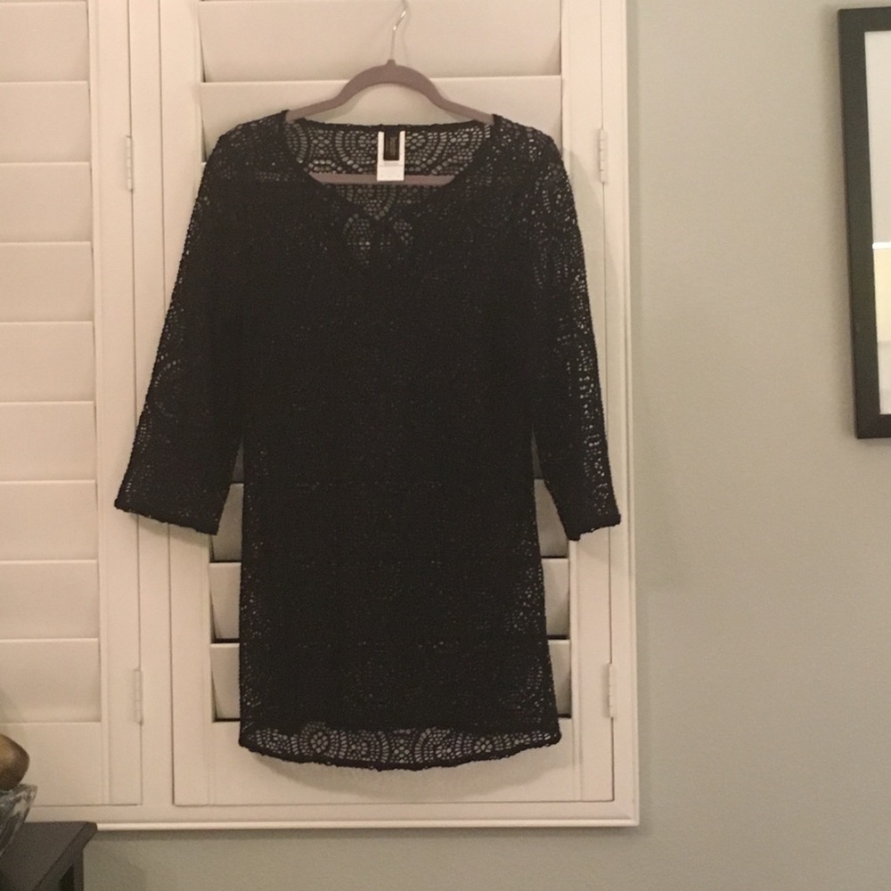 Laundry by Shelli Segal black beach/pool cover up