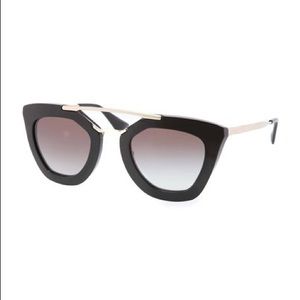 Prada Cat Eye Bridge Sunglasses in Black