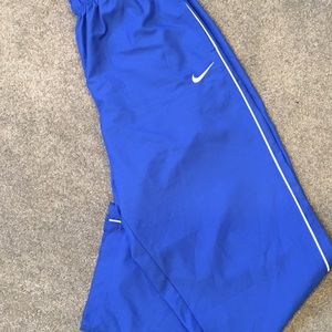 Men Nike Blue Fleece Pants