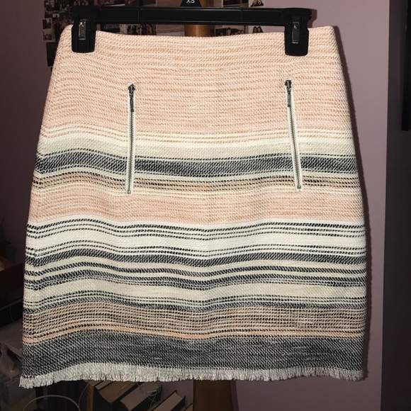 LOFT Dresses & Skirts - Pink, orange, cream, and black Loft skirt