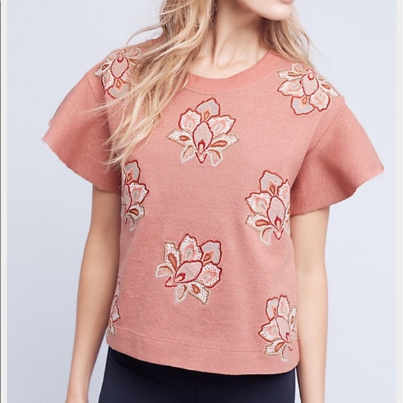 Anthropologie Tops - NWT Anthropologie Embroidered Padma Pullover Sz M