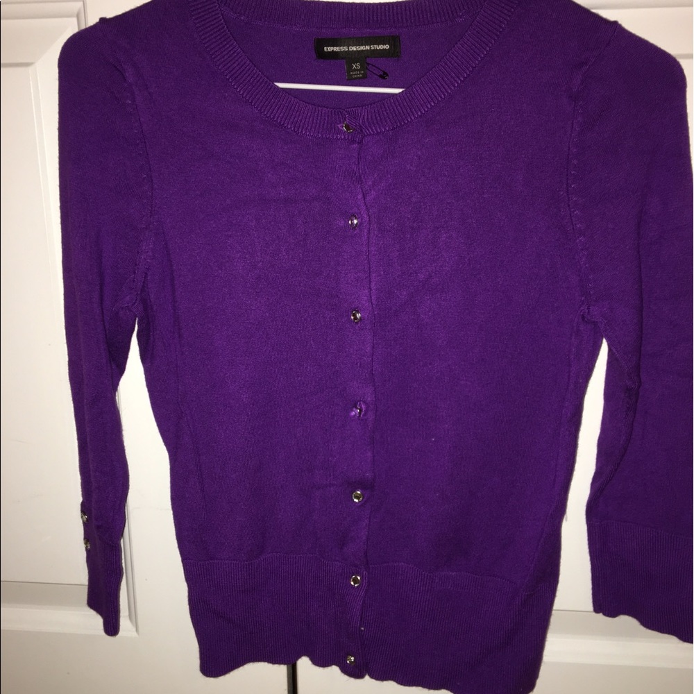 Express purple cardigan