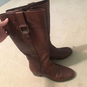 Brown riding boots