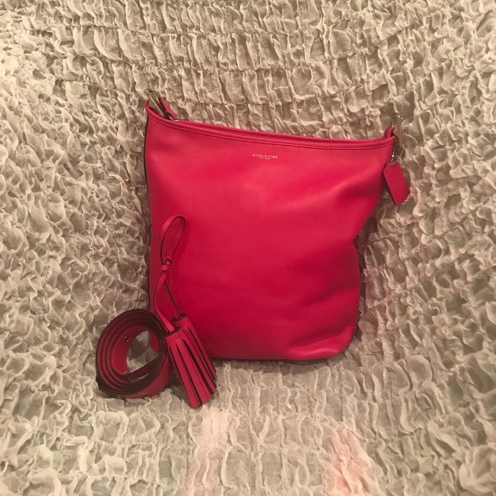 Coach fuscia pink legacy leather handbag!!!