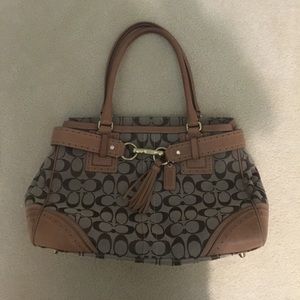 Tan large Coach bag