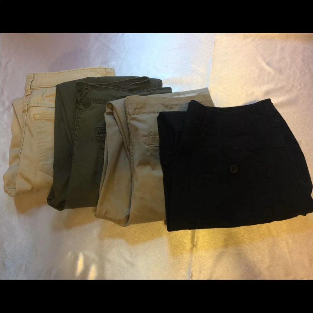 4 Pair Khaki/Dress Capris Size 12 Bundle Lot
