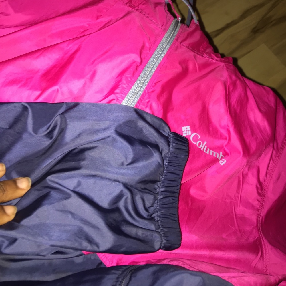 Purple and Pink Columbia Rain Jacket