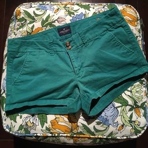 Sea green American Eagle shortie stretch shorts