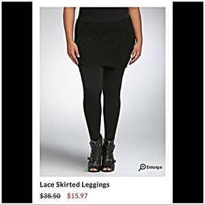 NWT Torrid lace skirt with leggings