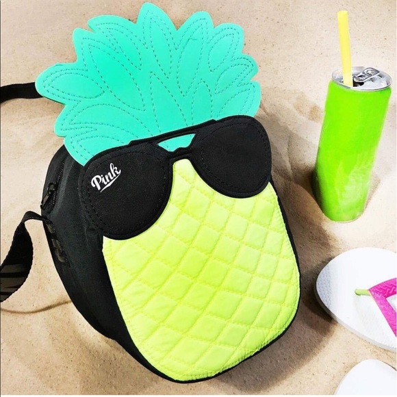 PINK Victoria's Secret PINK Pineapple Cooler Tote Lunch Bag from Y's closet on Poshmark