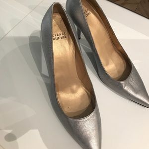 Stuart Weitzman silver pumps size 10